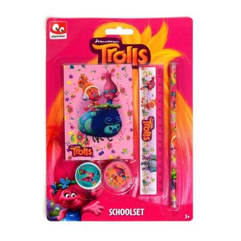 Set Papeleria 5 Piezas De Trolls