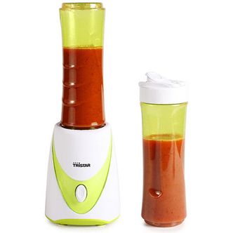 Proficook SM 1153 Batidora para Smoothies, 2 Recipientes Portátiles 0,6L,  Sin BPA, Cuchillas Acero Inoxidable 400W Plata