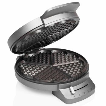 Gofrera - SYNTEK Plancha para gofres,Versátil gofrera 6 en 1 - Desayuno  perfecto en minutos, 750 W, Negro