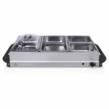 Calientaplatos Para Bufé Acero Inoxidable Plateado 300 W 6,8 L Tristar