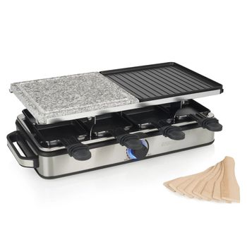 Raclette Con Piedra Grill Para 8 Personas Deluxe 1400 W Princess