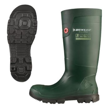 Dunlop Purofort Fieldpro Full Safety (puntera Y Media Suela De Acero), Bota De Agua (cg62e33), Talla 43