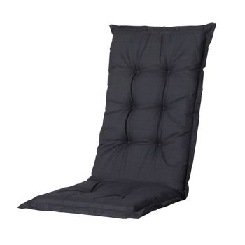 Cojín De Silla Con Respaldo Alto Basic Negro 123x50 Cm Madison