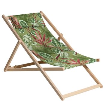 Silla De Playa Cala Madera Verde 55x90x87 Cm Madison