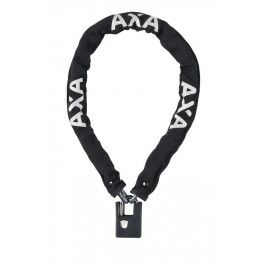 Axa Candado Cadena Clinch+largo 85 Cm Grosor 6 Mm Acero Reforzado Funda Goma Llave Seguridad 8 Negro