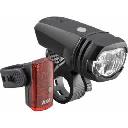 Axa Set Luces Greenline Led 50 Lux Usb Negro/rojo