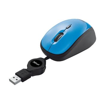 Trust Raton Optico Usb Rectatil Yvi Azul