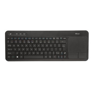 Trust Veza Wireless Touchpad Teclado Rf Inalámbrico Qwerty Inglés Negro