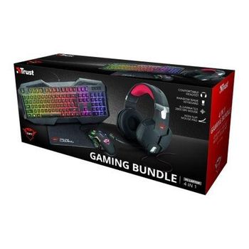 Trust GXT1180RW 4in1 Bundle Gaming / Teclado + ratón + auriculares +  alfombrilla 