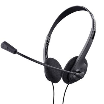 Auriculares Trust Chat Headset 24659/ Con Micrófono/ Jack 3.5/ Negros