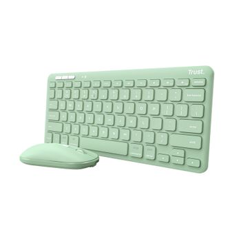 Trust Lyra Teclado Ratón Incluido Rf Wireless + Bluetooth Qwerty Italiano Verde