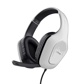 Trust Gxt 415ps Zirox Auriculares Alámbrico Diadema Juego Negro, Blanco