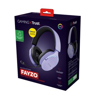 Trust Gxt 491p Fayzo Auriculares Inalámbrico Y Alámbrico Diadema Juego Usb Tipo A Bluetooth Negro, Púrpura