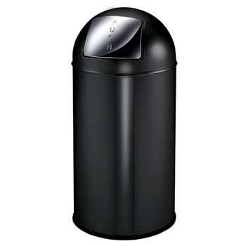 Cubo De Basura Con Tapa De Empuje Push 40 L Negro Mate Eko