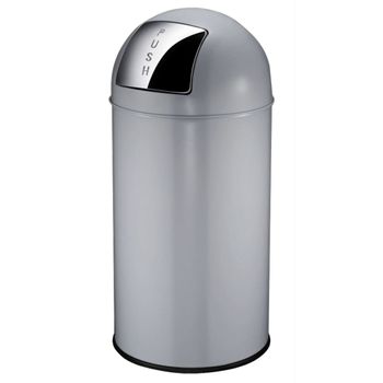 Cubo De Basura Con Tapa De Empuje Push 40 L Gris Mate Eko