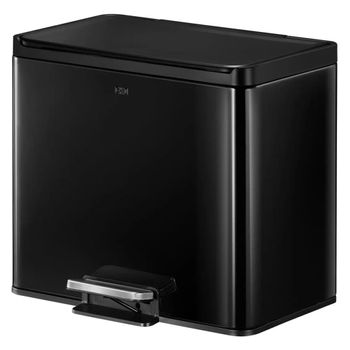 Cubo De Basura De Pedal Essential 20+9 L Negro Eko