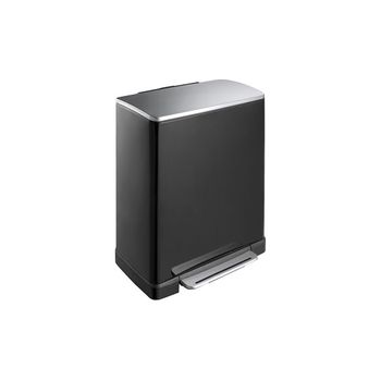 Cubo Reciclaje Metalico E-cube Negro Marca Eko