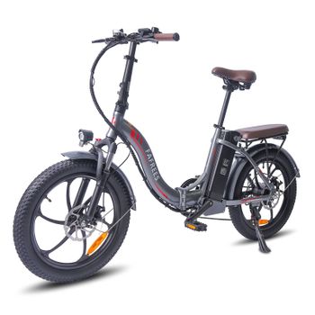 Bicicleta Eléctrica Fafrees F20 Pro Folding Plegable 36v 18ah Batería Velocidad Máxima 25km/h Gris