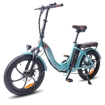 Bicicleta Eléctrica Fafrees F20 Pro Folding Plegable 36v 18ah Bateria Velocidad Maxima 25km/h Azul Lago