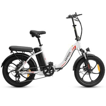 Bicicleta Eléctrica Fafrees F20 Folding Plegable 36v 250w 15ah Batería Velocidad Máxima 25km/h Blanco