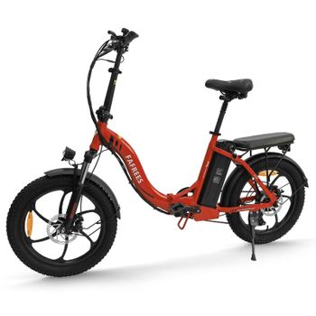 Bicicleta Eléctrica Fafrees F20 Folding Plegable 36v 250w 15ah Batería Velocidad Máxima 25km/h  Roja