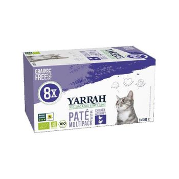 Pack 6 Latas Paté De Pollo Y Pavo Bio 8uds X 100 G Yarrah