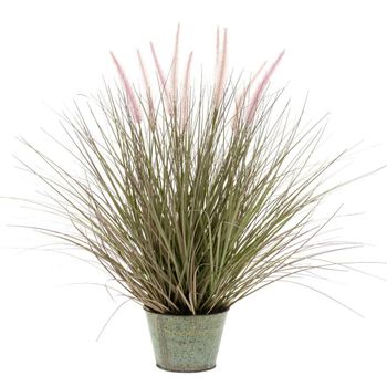 Planta De Penissetum Artificial En Maceta De Cinc 58 Cm Emerald