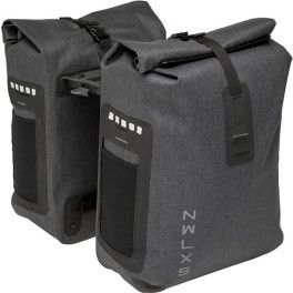 New Looxs Alforjas Varo Racktime 40l Impermeable Nylon Gris Con Reflectantes (43x28x17 Cm)