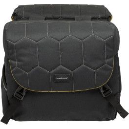 New Looxs Alforjas Mondi Joy Acolchado 38l Impermeable Poliester Negro Con Reflectantes (37x16x32cm)