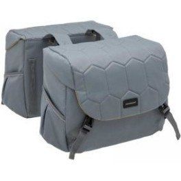 New Looxs Alforjas Mondi Joy Acolchado 38l Impermeable Poliester Gris Con Reflectantes (37x16x32 Cm)