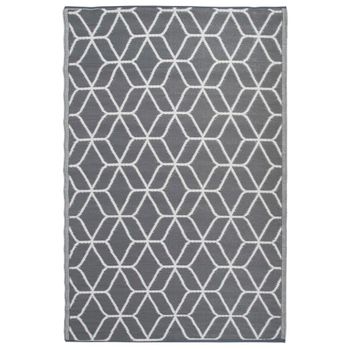 Esschert Design Alfombra De Exterior 180x121 Cm Gris Y Blanco Oc25