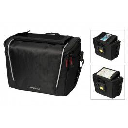 Basil Bolsa Manillar C/visor Sport Design Handlebar C/reflectant.negro Imper.7l(28x20x20)(bandolera)