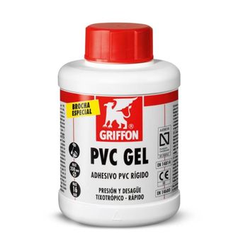 Adhesivo Pvc Rígido Gel Con Brocha Rápido Bote 500 Ml Pvc Gel Griffon