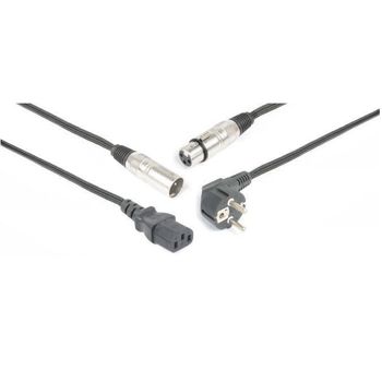 Power Dynamics 176.640 Cable Profesional Corriente + Xlr Cable Profesional Para Tus Equipos