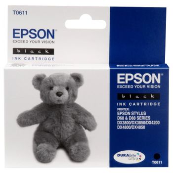 Epson - Teddybear T061 Black Ink Cartridge Cartucho De Tinta Original Negro