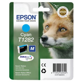 Epson - Fox Singlepack Cyan T1282 Durabrite Ultra Ink - C13t12824020