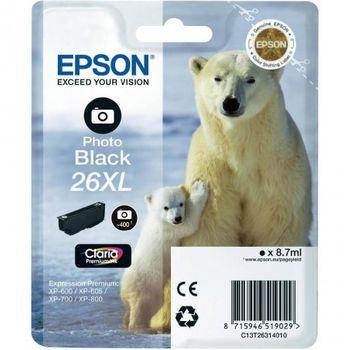 Epson - Polar Bear Cartucho 26xl Negro Foto (etiqueta Rf) - C13t26314020