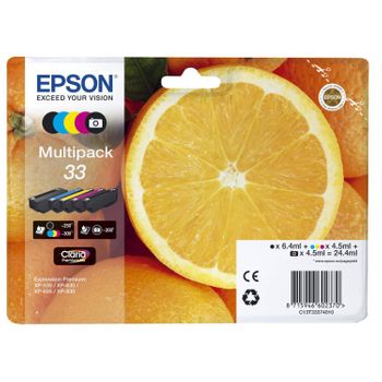 Multipack Tinta Epson 33 - Negro, Negro Foto, Amarillo, Cian , Magenta