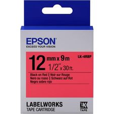 Epson C53s654007, Negro Sobre Rojo, 1,2 Cm, 9 M