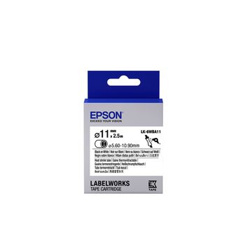 Epson Cartucho De Etiquetas Para Tubo Termorretráctil (hst) Lk-6wba11 Negro/blanco De 11 Mm De Diámetro (2,5 M)