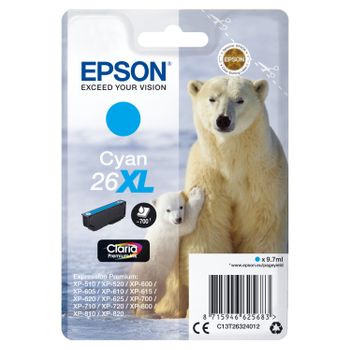 Epson Polar Bear C13t26324022 Cartuccia D'inchiostro 1 Pz Originale Ciano