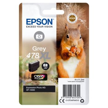 Epson Squirrel 478xl Cartucho De Tinta 1 Pieza(s) Original Alto Rendimiento (xl) Gris