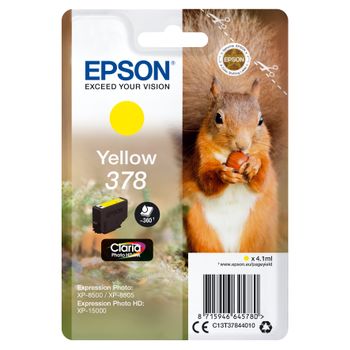 Epson - Squirrel Singlepack Yellow 378 Claria Photo Hd Ink - C13t37844020