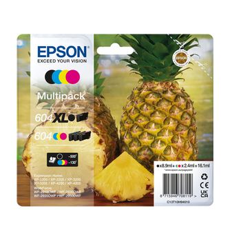 Epson 604xl Cartucho De Tinta 4 Pieza(s) Original Alto Rendimiento (xl) Negro, Cian, Magenta, Amarillo