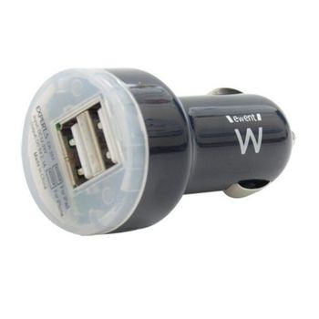 Cargador Para Coche Ewent Ew1203 2 X Usb 2.0 2,1 A Negro