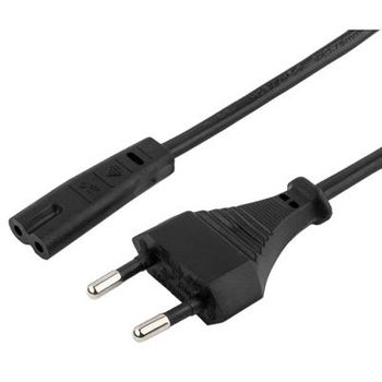 Gembird Cable Alimentacion Euro8 2pin C7 1.80m Negro Pc-184/