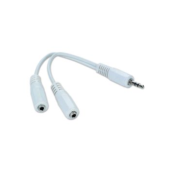 CABLE DE 2M DE EXTENSIÓN ALARGADOR DE AURICULARES MINI-JACK 3,5MM ESTÉREO  MACHO A HEMBRA 