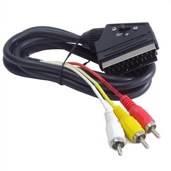 Cable 3 X Rca A Euroconector Gembird Ccv-519-001 Negro