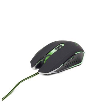 Gembird Musg-001-g Usb 2400dpi Ambidextro Negro, Verde Rató