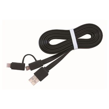 Gembird Cable Usb A A Micro Usb / Lightning Negro 1 Mtr